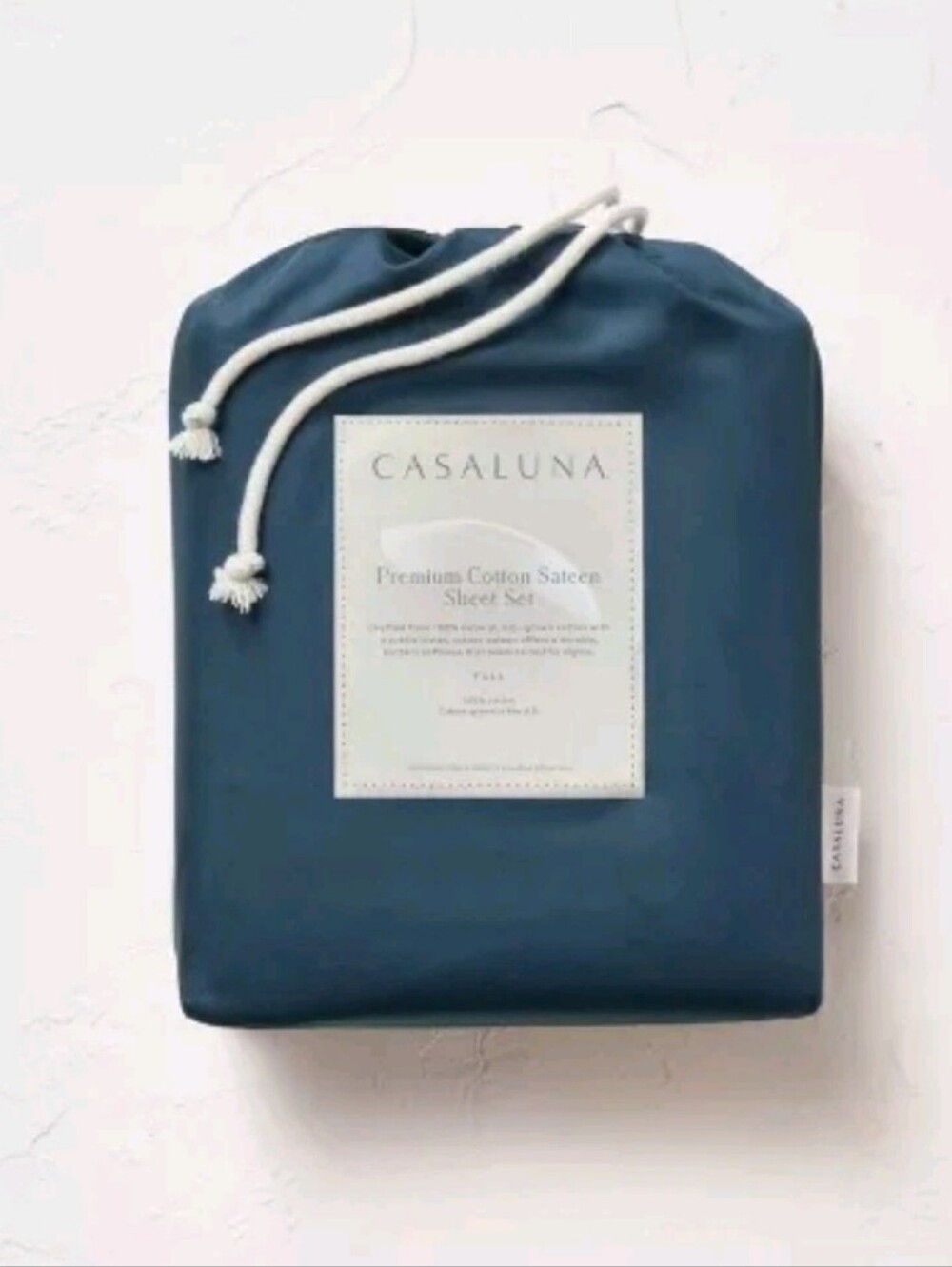 King 600 Thread Count Sateen Sheet Set Dark Mineral Blue - Casaluna